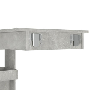 Betongrauer Wand-Bartisch, 102 cm