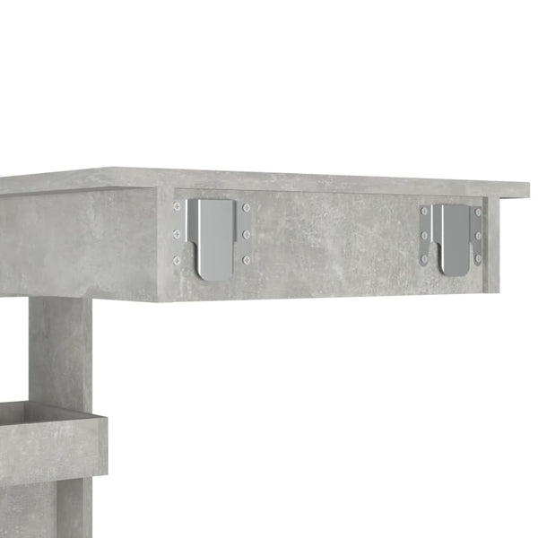 Betongrauer Wand-Bartisch, 102 cm
