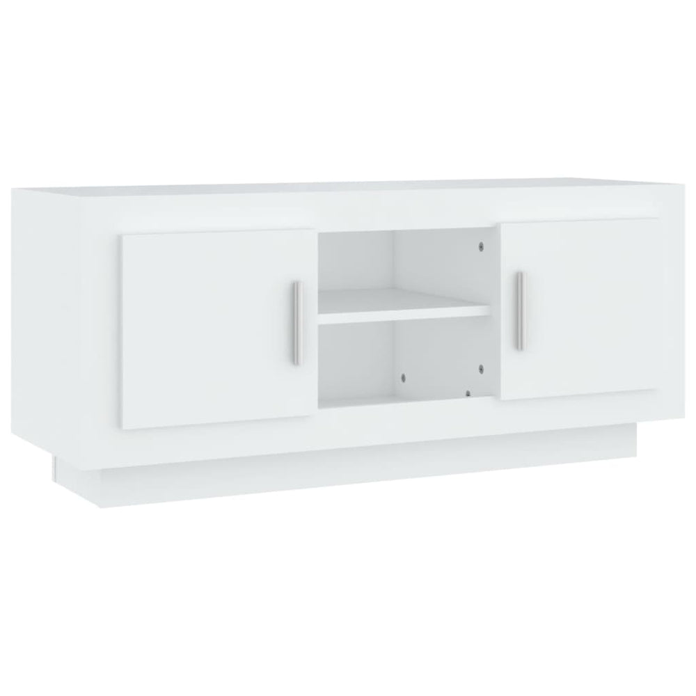 vidaXL Meuble TV blanc 102 x 35 x 45 cm Bois d'ingénierie