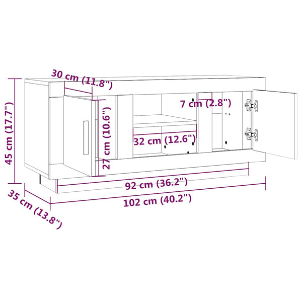 TV-Schrank Sonoma Eiche 102 cm