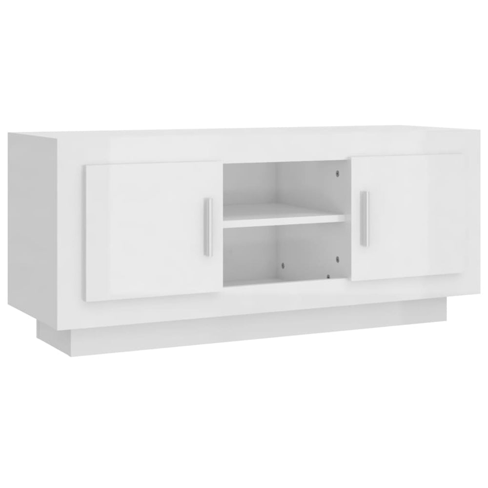 TV-Schrank Hochglanz Weiß 102 cm
