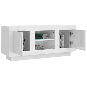 TV-Schrank Hochglanz Weiß 102 cm