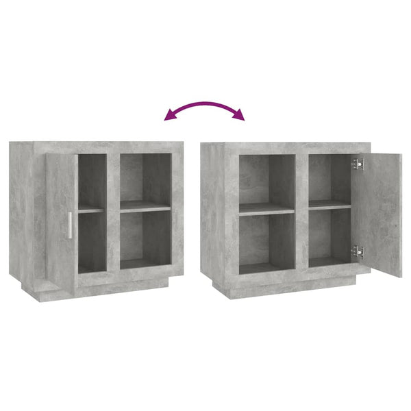 vidaXL Armoirette gris béton 80x40x75 cm