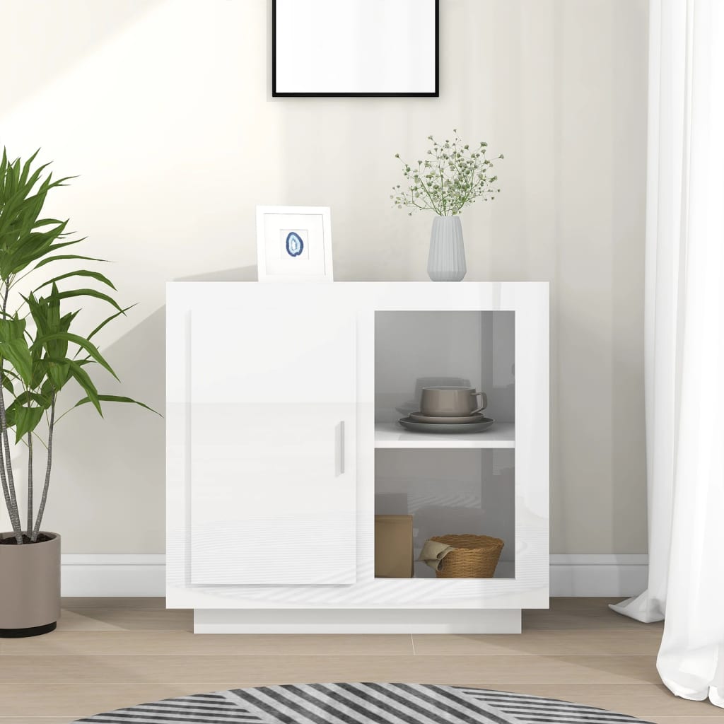 Hochglanz Sideboard Weiß 80x40x75 cm