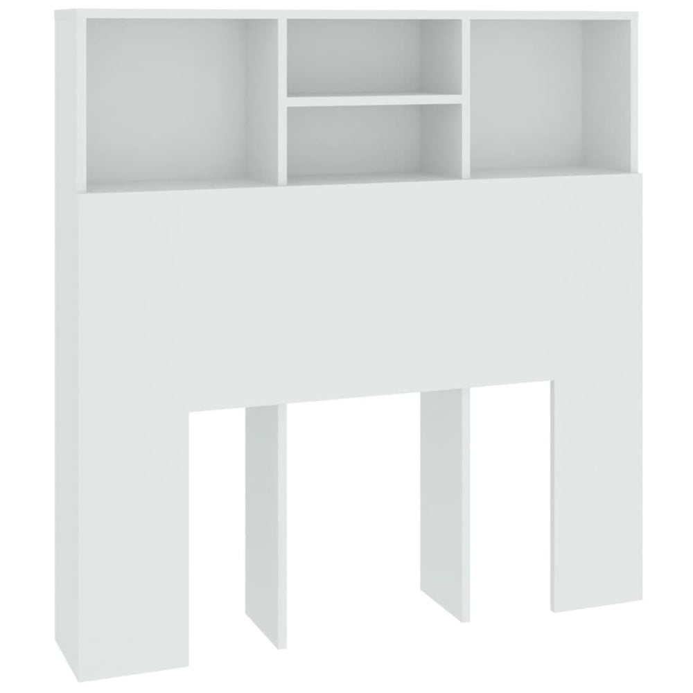 Bett Kopfteil mit Ablagen, Weiß, 100 cm
