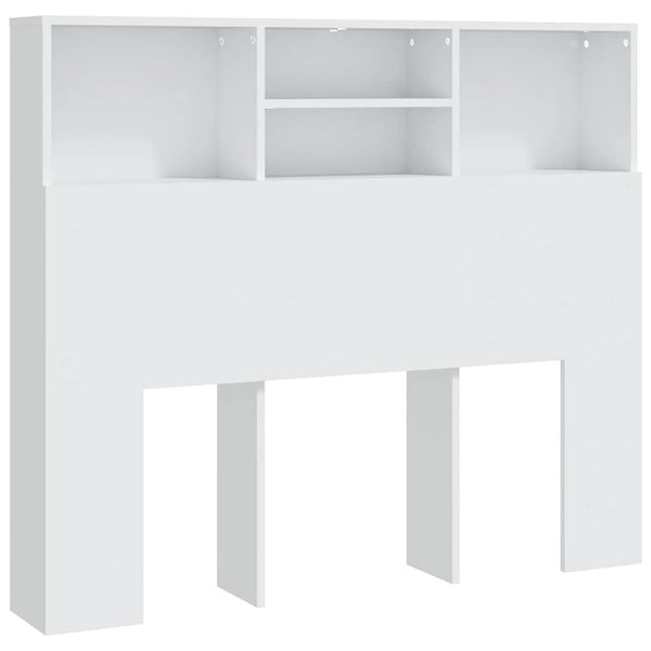 Bett Kopfteil Weiß mit Ablagen 120 cm