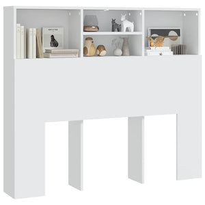 Bett Kopfteil Weiß mit Ablagen 120 cm