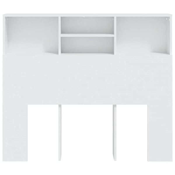 Bett Kopfteil Weiß mit Ablagen 120 cm