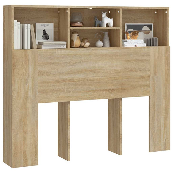 vidaXL Tête de lit avec étagères Chêne Sonoma 120x19x103,5 cm