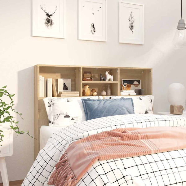 vidaXL Tête de lit avec étagères Chêne Sonoma 120x19x103,5 cm