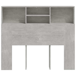 Bett Kopfteil mit Ablagen Betongrau 120 cm
