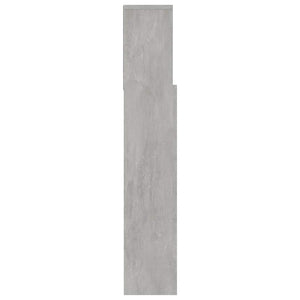 Bett Kopfteil mit Ablagen Betongrau 120 cm
