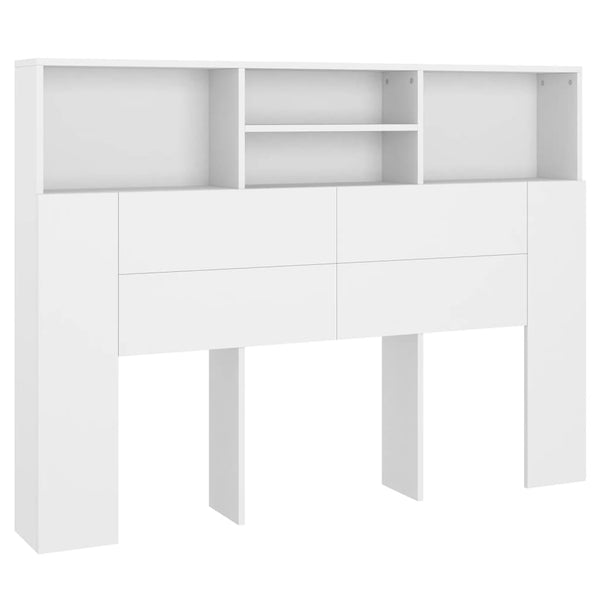 Weißer Kopfteilschrank 140 cm