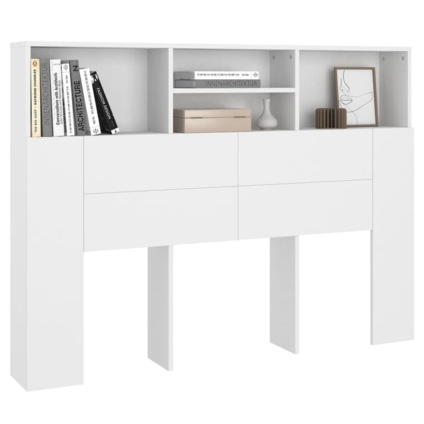 Weißer Kopfteilschrank 140 cm