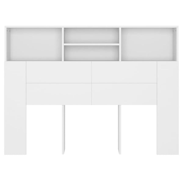Weißer Kopfteilschrank 140 cm