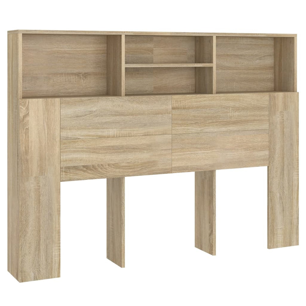 vidaXL Armoire de tête de lit chêne Sonoma 140 x 19 x 103,5 cm