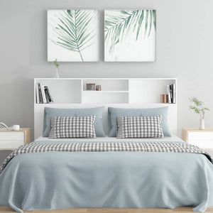 Bett Kopfteil Weiß mit Ablagen 160 cm