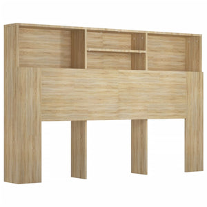 vidaXL Tête de lit avec étagères Chêne Sonoma 160x19x103,5 cm