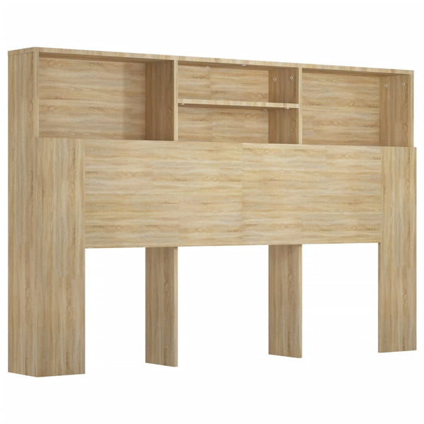 vidaXL Tête de lit avec étagères Chêne Sonoma 160x19x103,5 cm