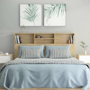 vidaXL Tête de lit avec étagères Chêne Sonoma 160x19x103,5 cm