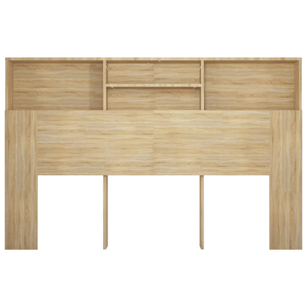 vidaXL Tête de lit avec étagères Chêne Sonoma 160x19x103,5 cm