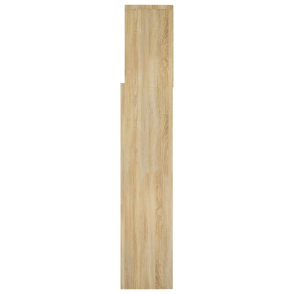 vidaXL Tête de lit avec étagères Chêne Sonoma 160x19x103,5 cm
