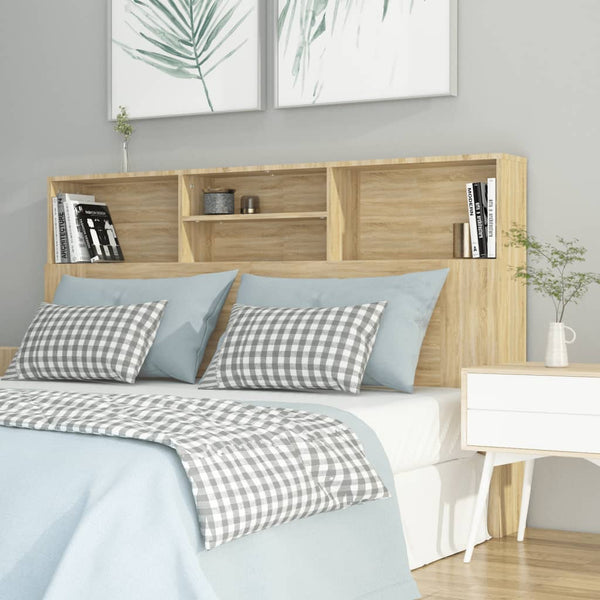 vidaXL Tête de lit avec étagères Chêne Sonoma 160x19x103,5 cm