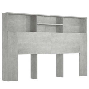 vidaXL Tête de lit avec étagères Gris béton 160x19x103,5 cm