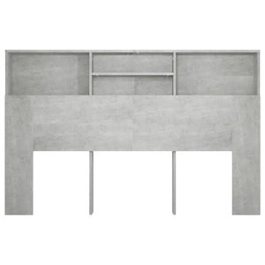 vidaXL Tête de lit avec étagères Gris béton 160x19x103,5 cm