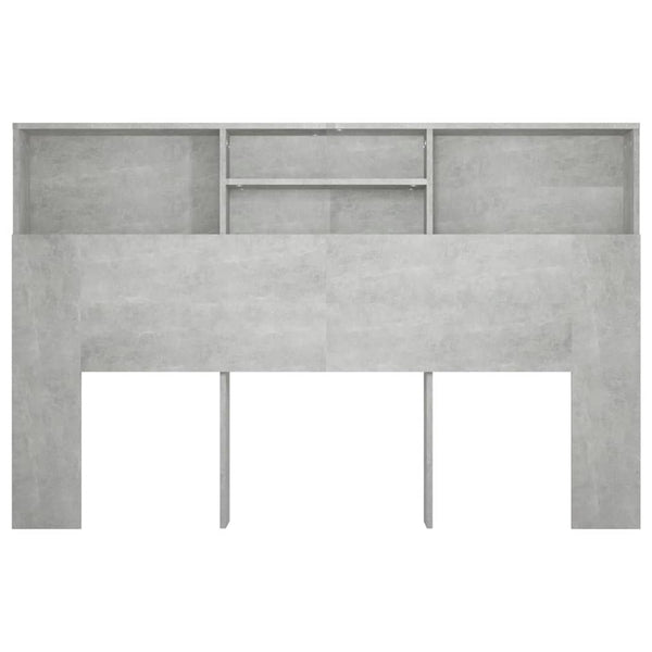 vidaXL Tête de lit avec étagères Gris béton 160x19x103,5 cm