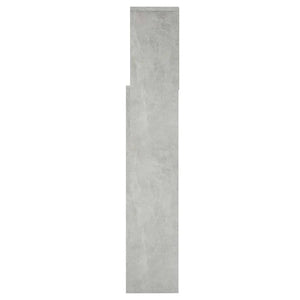 vidaXL Tête de lit avec étagères Gris béton 160x19x103,5 cm