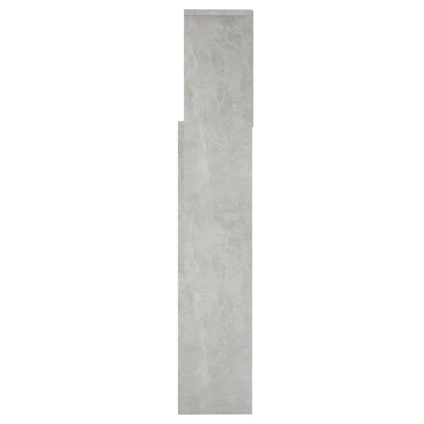 vidaXL Tête de lit avec étagères Gris béton 160x19x103,5 cm