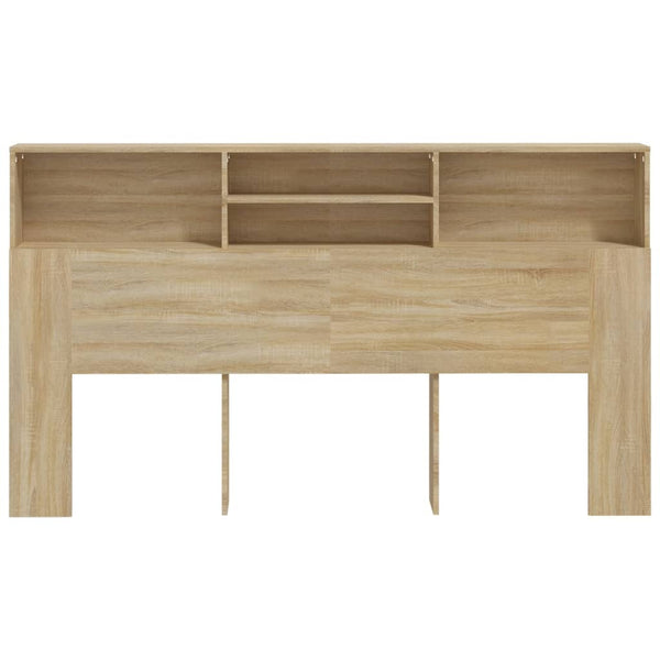 Tête de lit vidaXL avec étagères Chêne Sonoma 180x19x103,5 cm