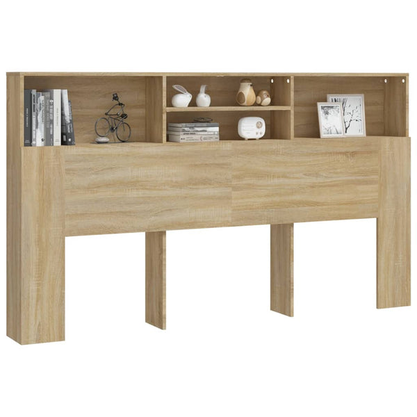 Tête de lit vidaXL avec étagères Chêne Sonoma 180x19x103,5 cm