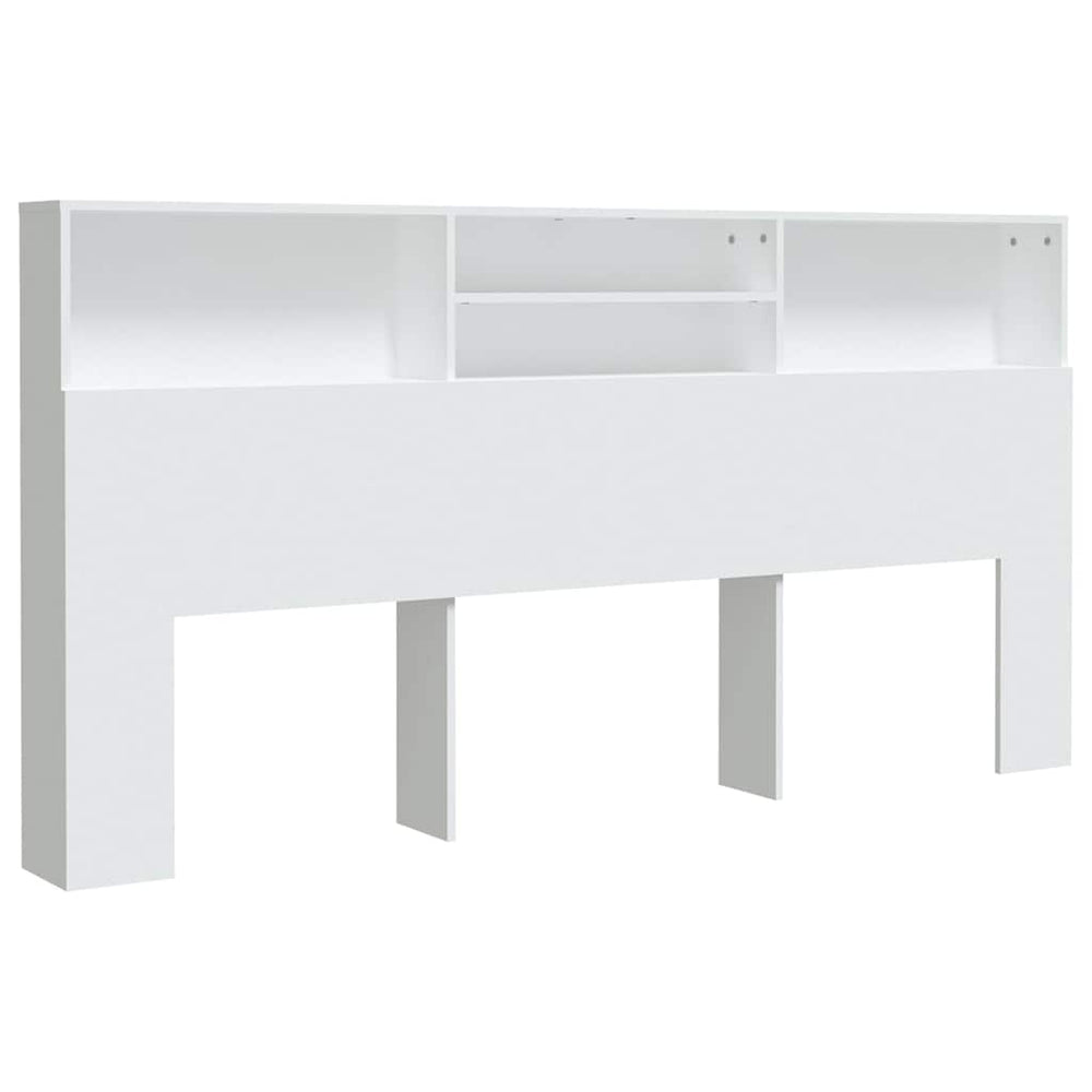 vidaXL Headboard with Storage White 200x19x103.5 cm