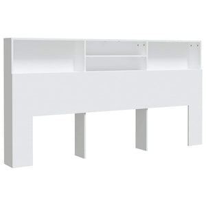 Weißes Kopfteil mit Ablagen, 200 cm