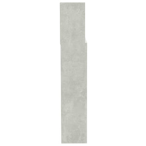 Betongraues Kopfteil mit Ablagen, 200 cm