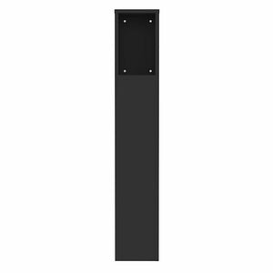 Schwarzes Kopfteil mit Ablagen, 100 cm