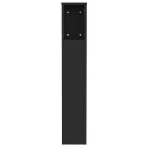 Schwarzes Kopfteil mit Ablagen 120 cm