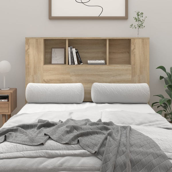 Kopfteil Sonoma-Eiche mit Ablagen 120 cm