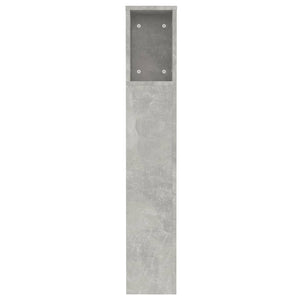 Kopfteil mit Ablagen, Betongrau, 120 cm