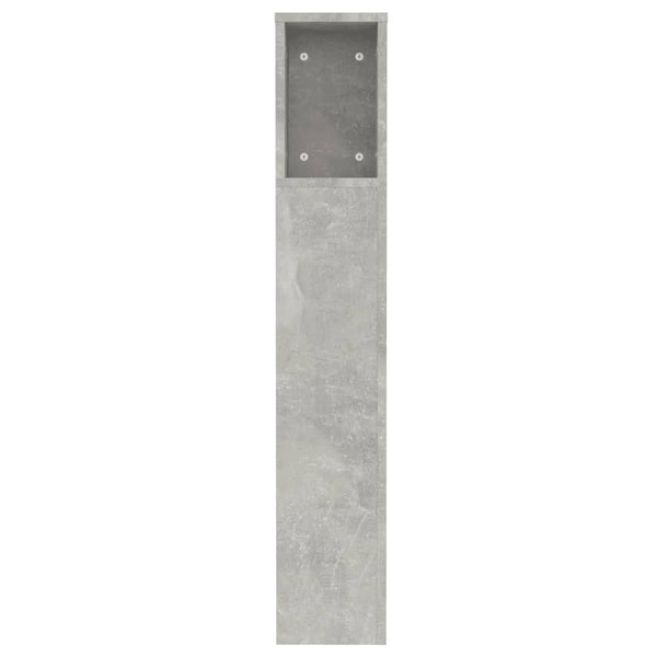 Kopfteil mit Ablagen, Betongrau, 120 cm
