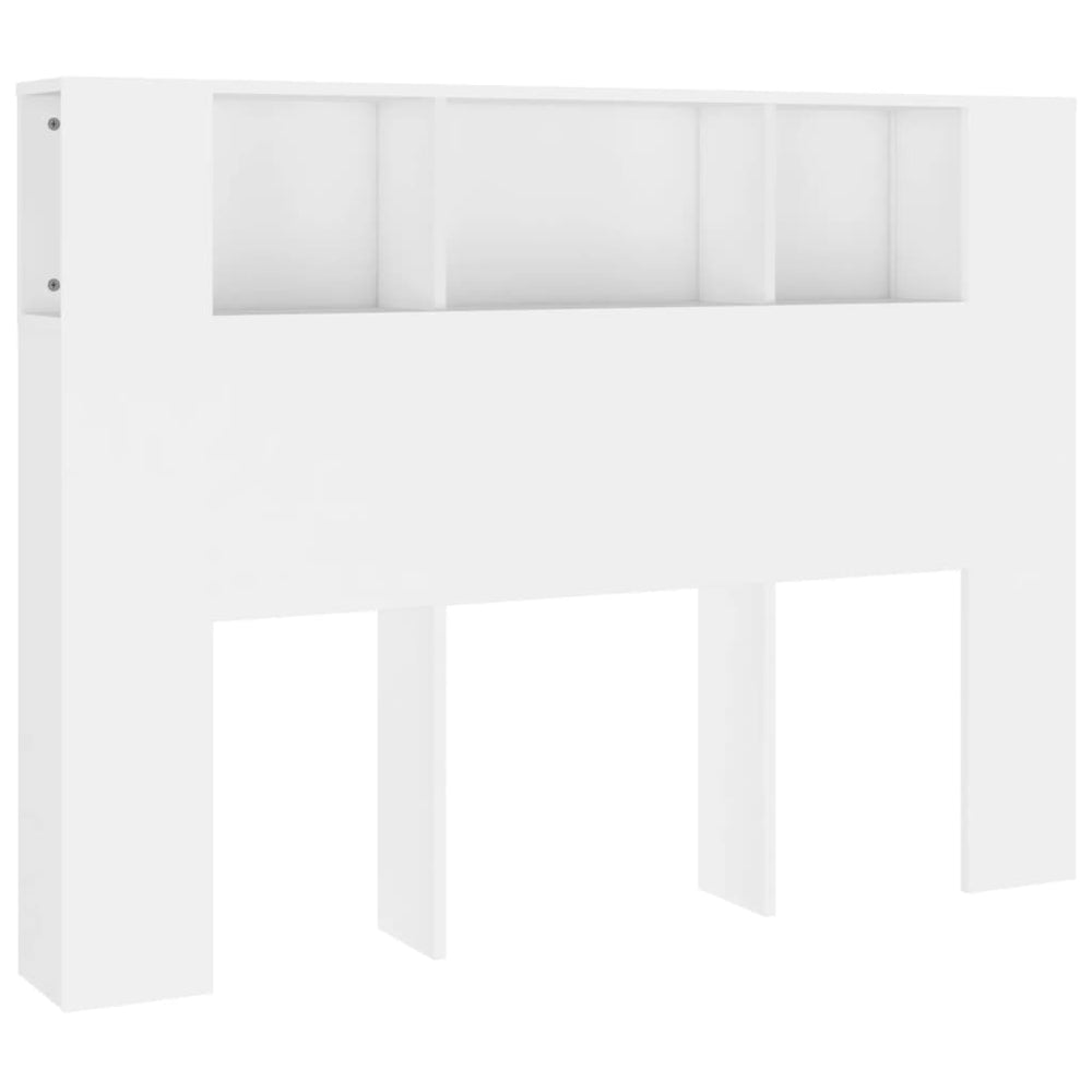 Kopfteil Weiß mit Ablagen 140 cm