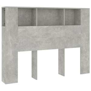 Kopfteil mit Ablagen Betongrau 140 cm