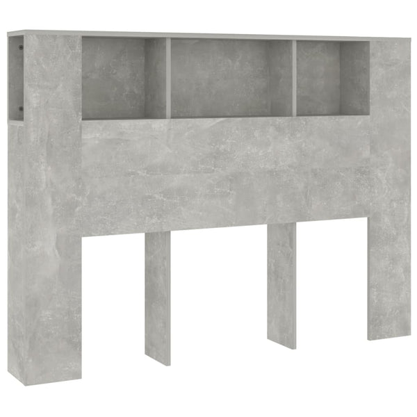 Kopfteil mit Ablagen Betongrau 140 cm