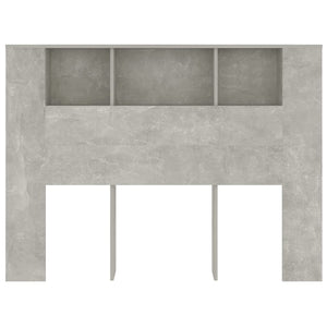 Kopfteil mit Ablagen Betongrau 140 cm