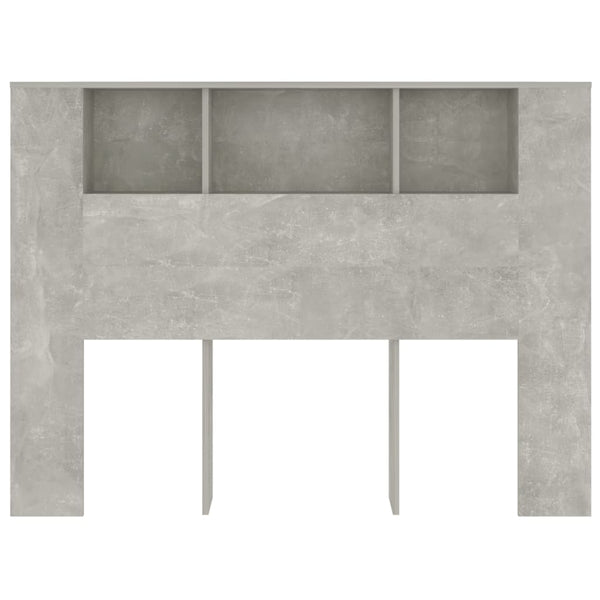 Kopfteil mit Ablagen Betongrau 140 cm