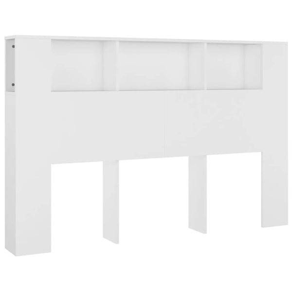 Kopfteil mit Ablagen, Weiß, 160 cm