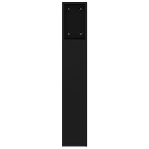 Schwarzes Kopfteil mit Ablagen 160 cm