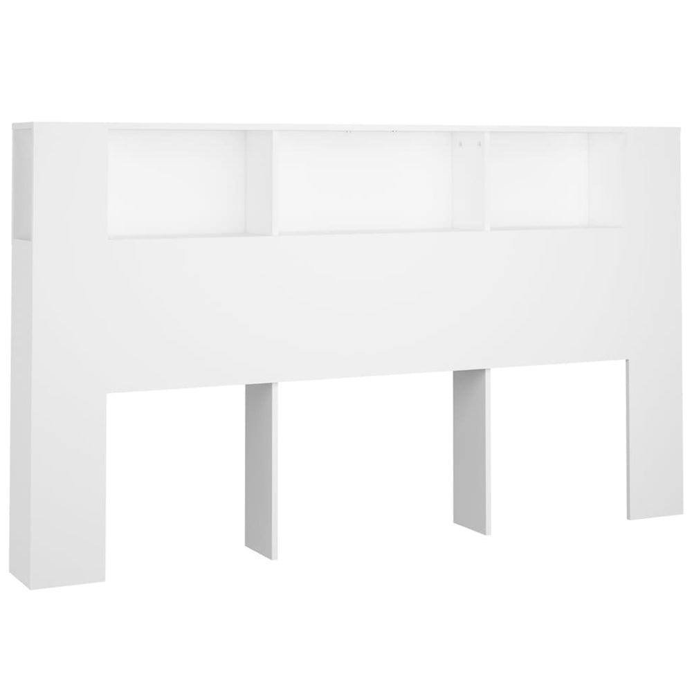 vidaXL Headboard with Storage White 180x18.5x104.5 cm